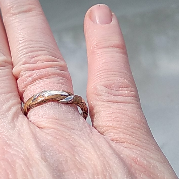 Silver and rose gold plated ring - Picture 7 of 9